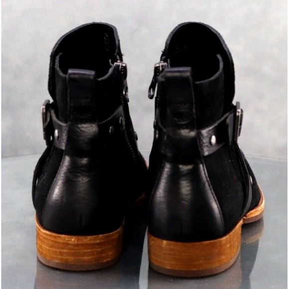 Kork Ease Women's Side Zip Booties Boots Size 6 Nubuck Leather Black - Picture 8 of 13